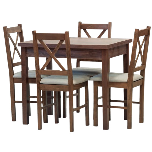 Jídelní set stůl BINGO rozkládací / židle TERA 4 ks Dub vintage