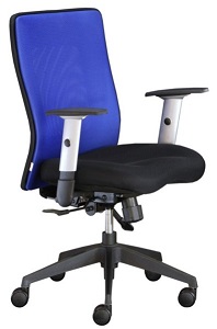 kancelárská stolička LEXA bez podhlavníka,farba modrá