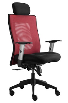 kancelářská židle LEXA s podhlavníkem, vínová