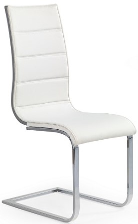 jídelní židle K104 šedá/bílá eko kůže
