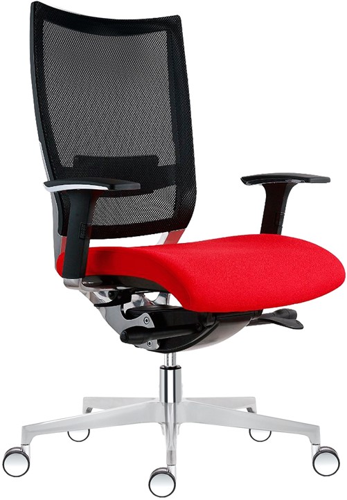 kancelářská židle Concept MS od Pešky síťovaný opěrák a volba barvy a materiálu sedáku