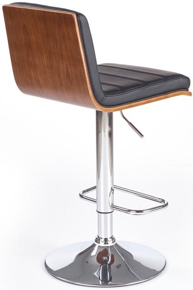 barová židle H31 halmar černá eko kůže překližka a chromovaná ocel výškově stavitelná