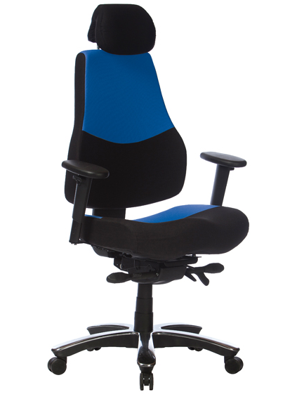 Kancelářská židle RANGER modro-černý pro 24hod. provoz