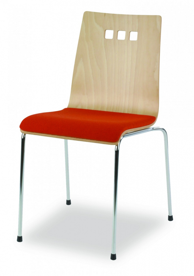 konferenční židle MIRKA chrom - čalouněný sedák