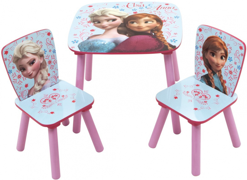  Dětský stůl s židlemi Frozen - fialovo-modrý