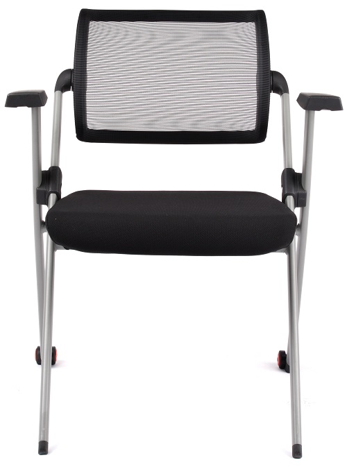 konferenční židle A7 šedý rám látka černá od Motostuhl