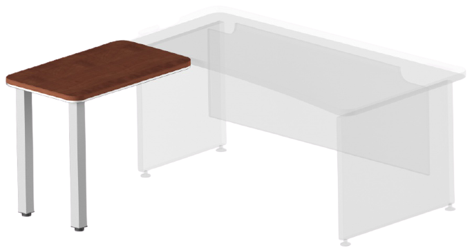 Přístavný stůl WELS, 90x55x76,2 cm, pravé provedení