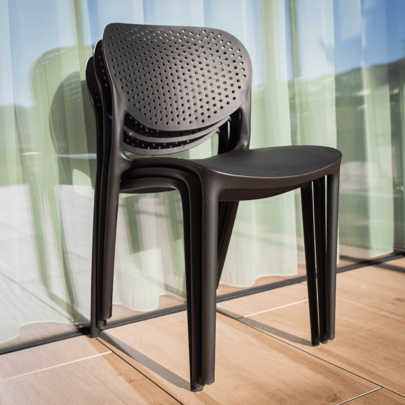 Stohovatelná židle FEDRA NEW,  černá