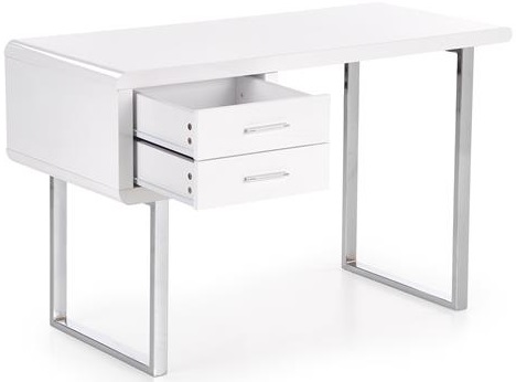 Psací stůl B30, bílý/chrom