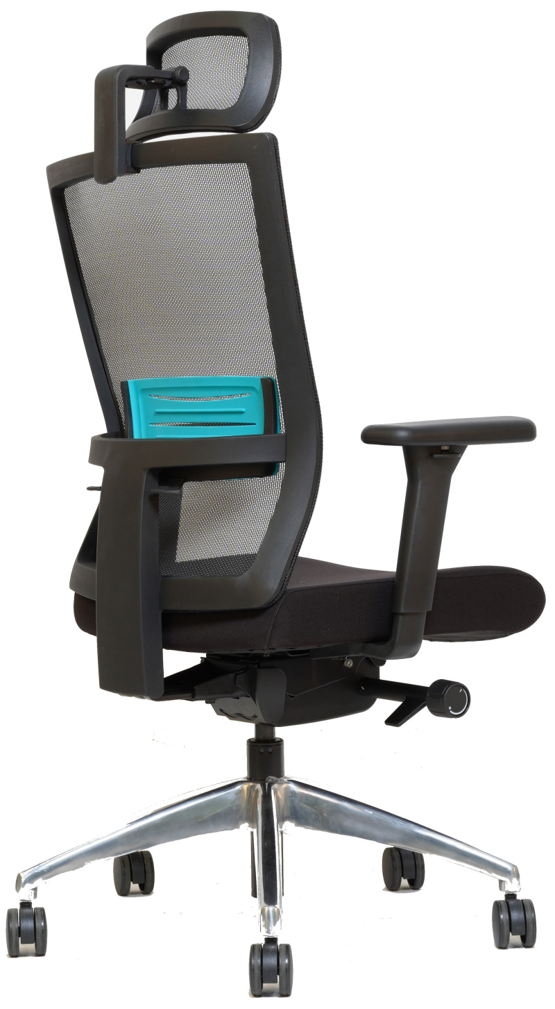 Kancelářská židle WINDY černo-tyrkysová