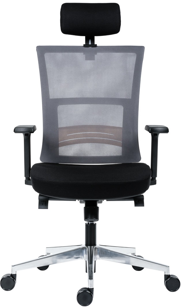 Antares, kancelářská židle Next PDH černá s podhlavníkem