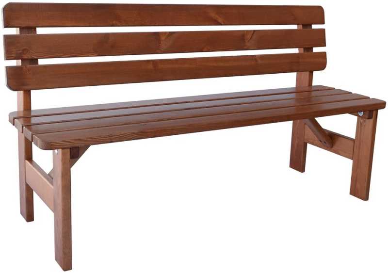 Zahradní lavice VIKING dřevěná lakovaná - 150 cm