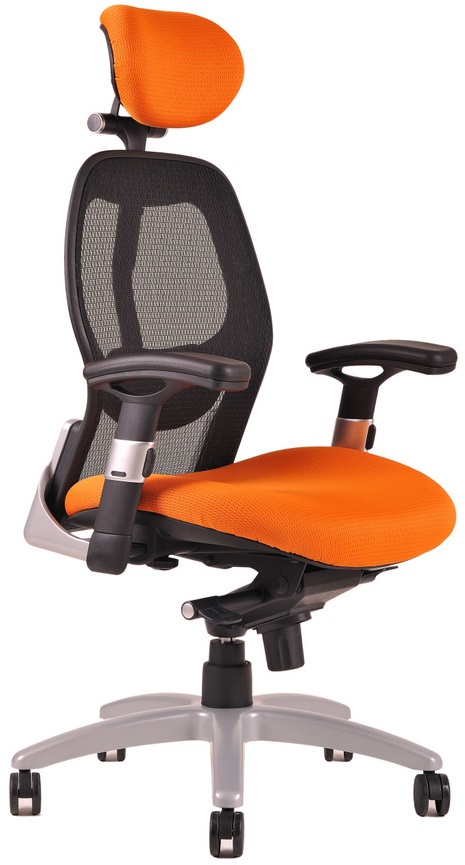 kancelářská židle SATURN NET oranžová vzorový kus Rožnov