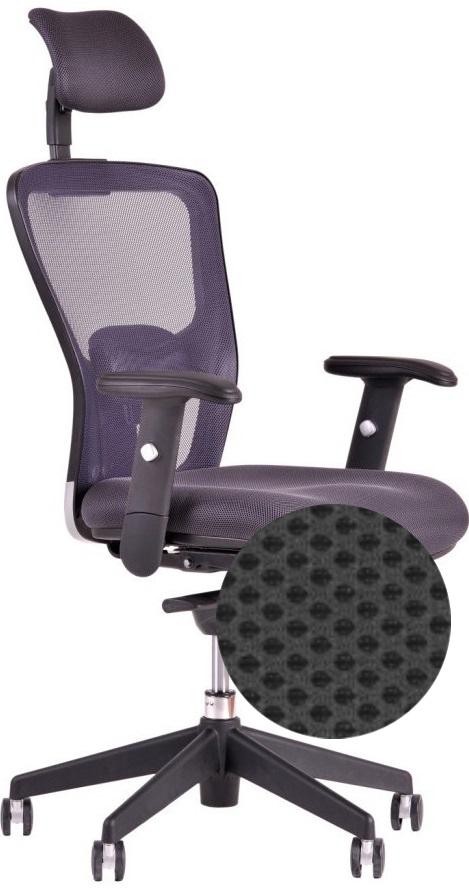 kancelářská židle DIKE s podhlavníkem antracit vzorový kus Rožnov