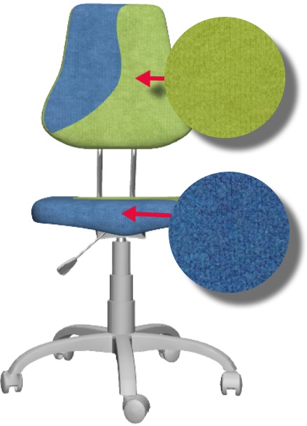 dětská židle FUXO S-line světle zelená - modrá poslední vzorový kus BRATISLAVA