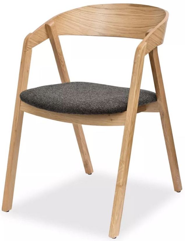 Jídelní židle Guru dub masiv čalouněný sedák