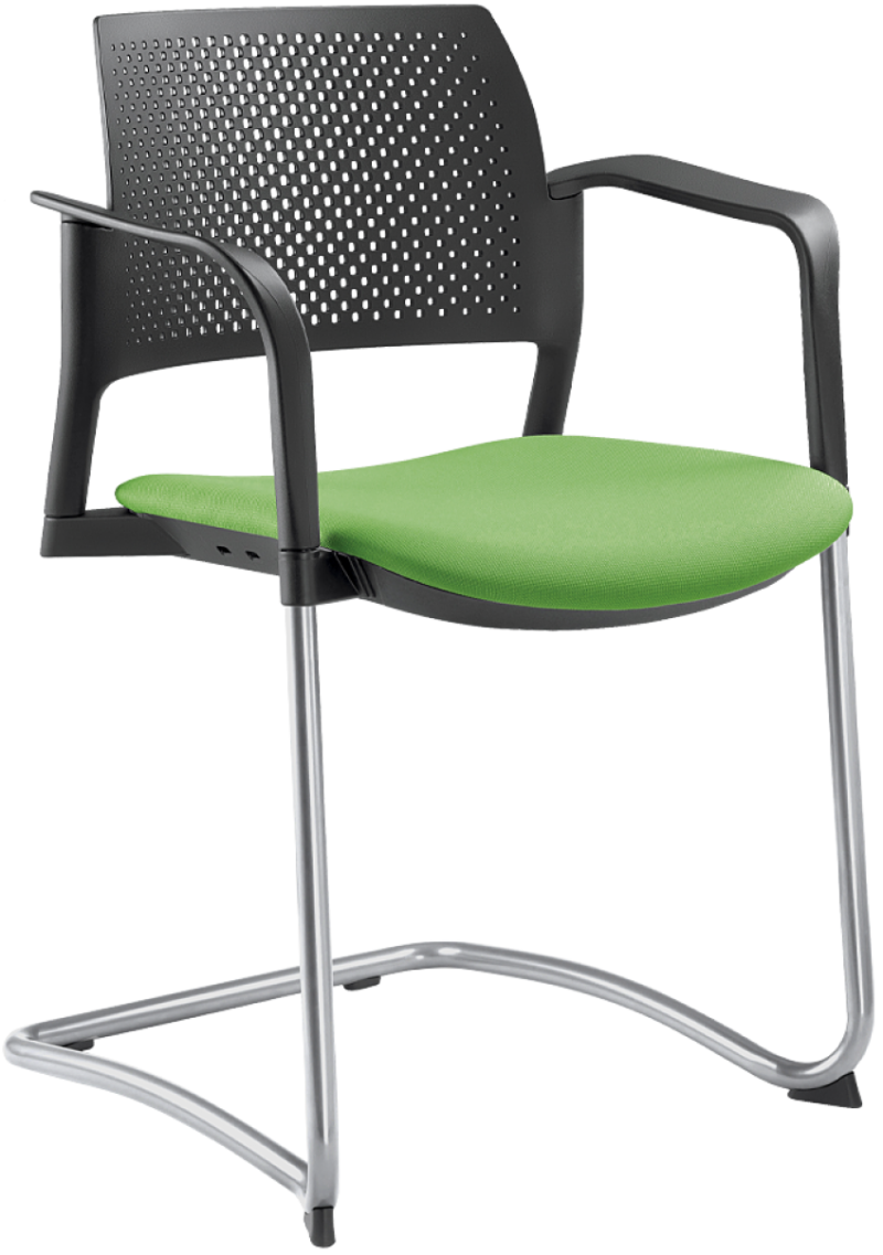 konferenční židle DREAM+ 101BL-Z-N4,BR, kostra chrom