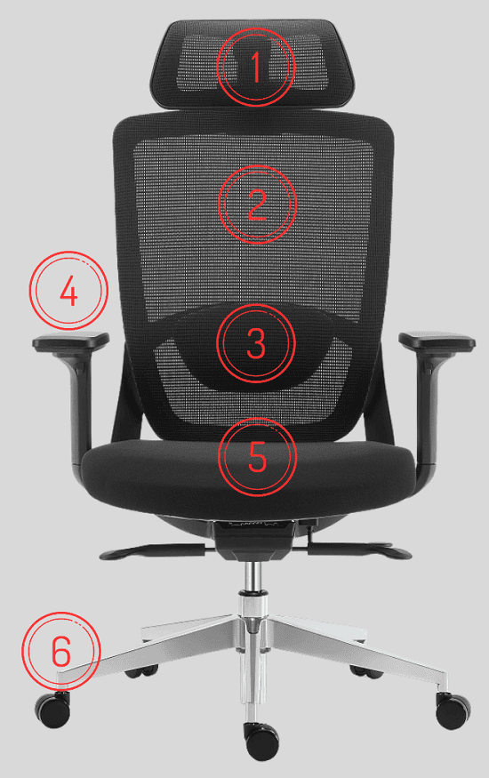 4PACK Ergonomická kancelářská židle ARTEA černá, sezení 8 hodin denně (4 ks)