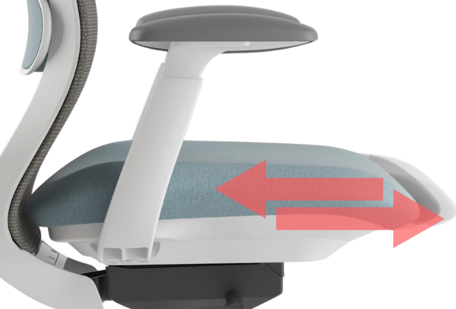 Kancelářská židle BESSEL šedý plast, modrá, ergonomická, 8-12 hodin denně