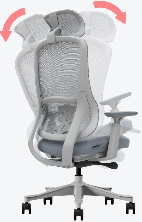 Kancelářská židle LUCIA šedá, ergonomická, 8 hodin denně