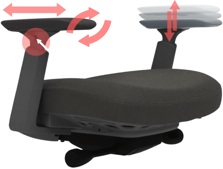 Kancelářská židle LUCIA černá, ergonomická, 8 hodin denně