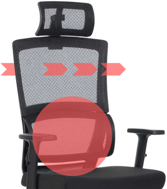 Kancelářská židle BREEZE černá, ergonomická, 8 hodin denně