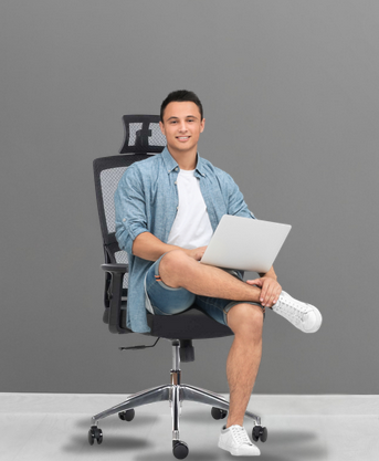 Kancelářská židle BREEZE černá, ergonomická, 8 hodin denně