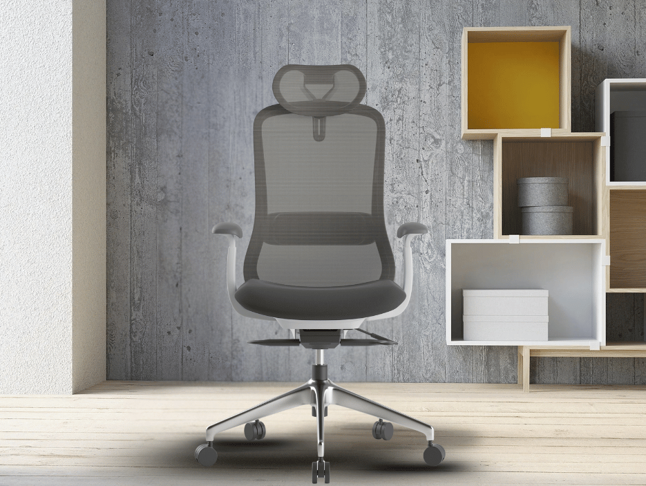 Kancelářská židle BESSEL šedý plast, modrý sedák č.AOJ1859 – záruka 12 měsíců – vystavené zboží