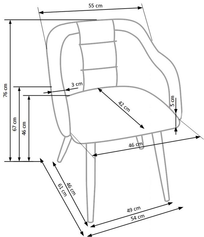 Jídelní židle K288 světle hnědá/béžová