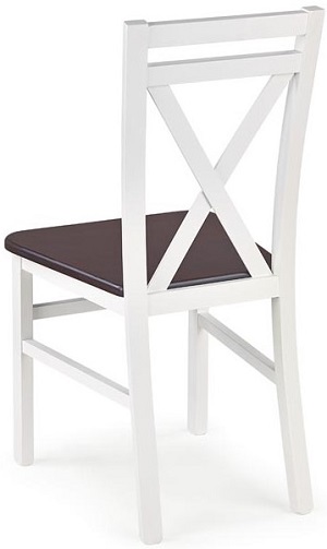 židle DARIUSZ 2 bílá/tm. ořech halmar