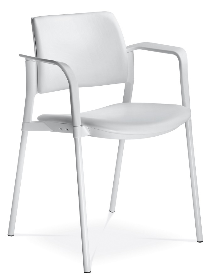 konferenční židle DREAM+ 103WH-N0,BR, kostra bílá