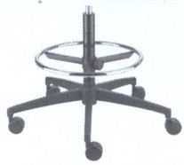 nožní kolo - chrom (výška sedáku 58-78 cm)