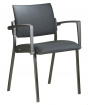 konferenční židle SQUARE, černý plast