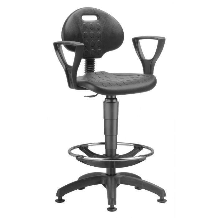 dílenská židle 1290 3059 PU NOR, plast, extend, kluzáky