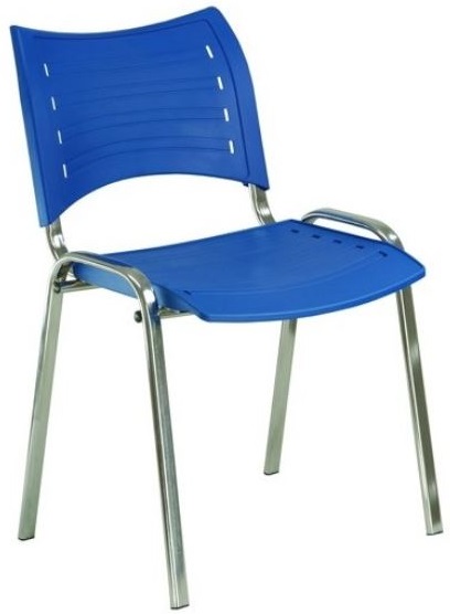 konferenční židle ISO 13 plast, kostra chrom gallery main image