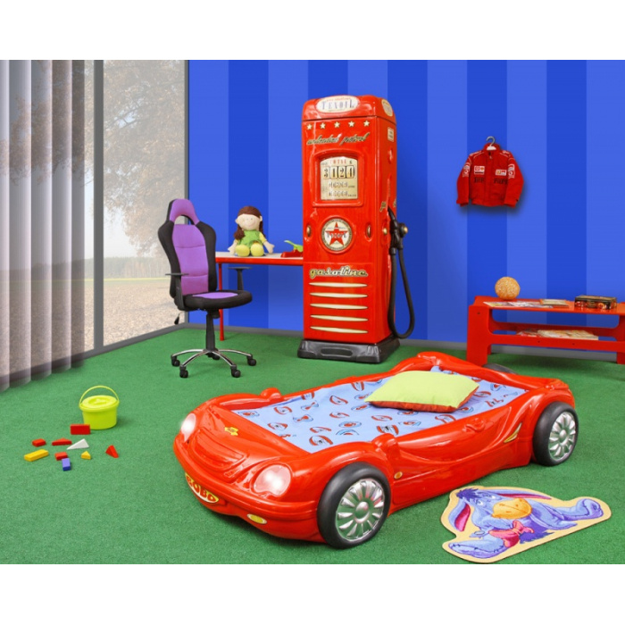dětská auto postel BOBO červená
