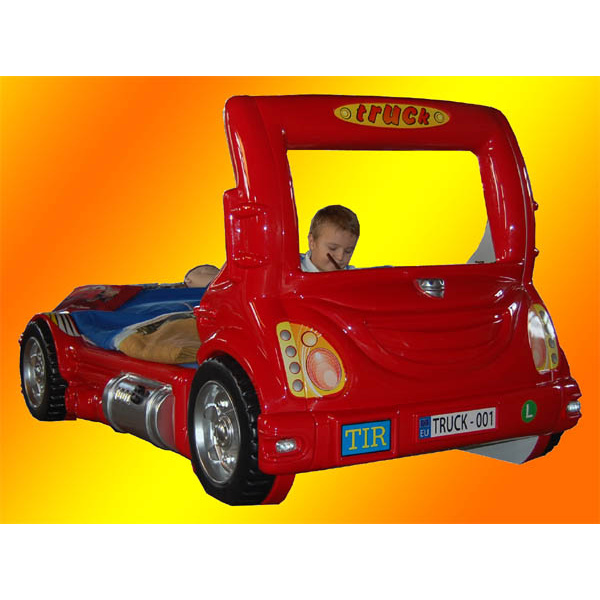 dětská auto postel TRUCK červená