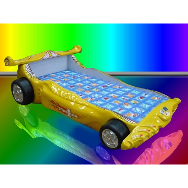 dětská auto postel FORMULE 1 žlutá