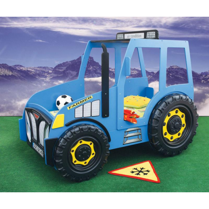 dětská postel Traktor modrý
