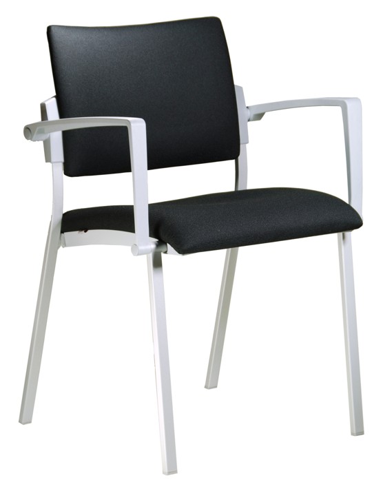 konferenční židle SQUARE, šedý plast gallery main image