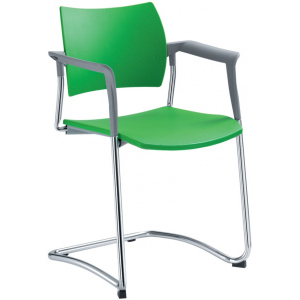 konferenčná stolička DREAM 131-Z-N4,BR kostra chrom