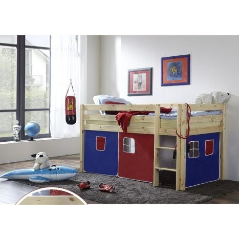 dětská vyvýšená postel 1 - modročervená