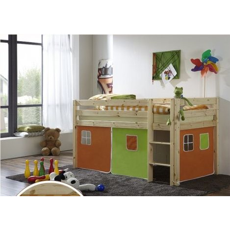 dětská vyvýšená postel 5 - zelenooranžová