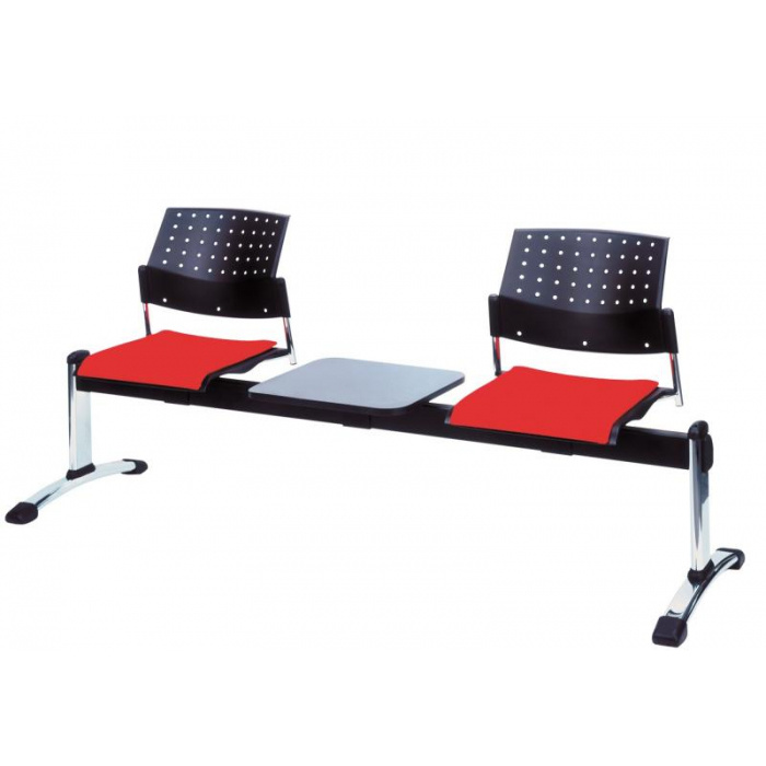 dvoumístná lavice ECONOMY EM 5731-3 s čalouněným sedákem a opěrákem