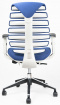 kancelářská židle FISH BONES šedý plast, modrá látka 26-67
