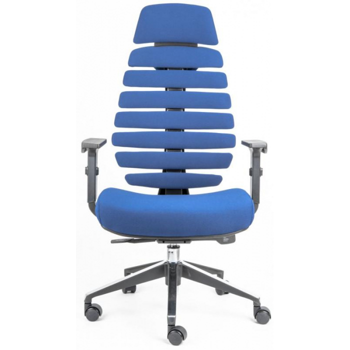 kancelářská židle FISH BONES PDH černý plast, modrá 26-67