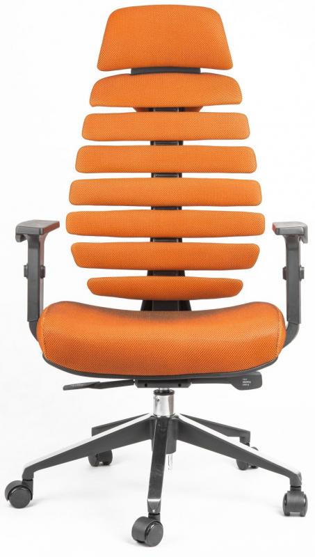 kancelářská židle FISH BONES PDH černý plast, oranžová SH05 gallery main image