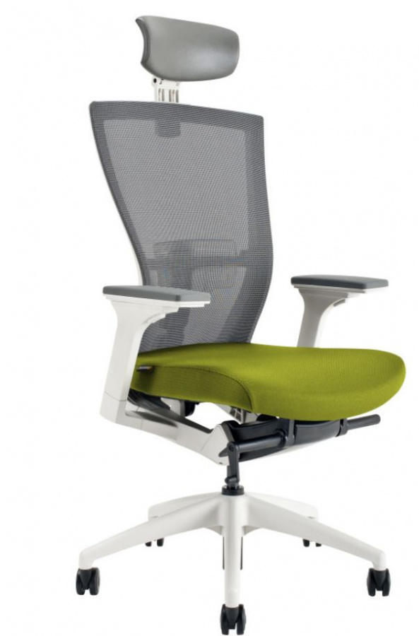 kancelářská židle MERENS WHITE s podhlavníkem gallery main image
