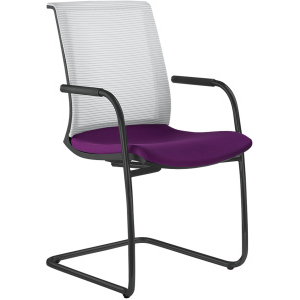Konferenčná stolička LYRA NET 203-Z-N1, kostra čierna