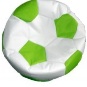 sedací vak EUROBALL velký, SK2-SK11 bílo-sv.zelený